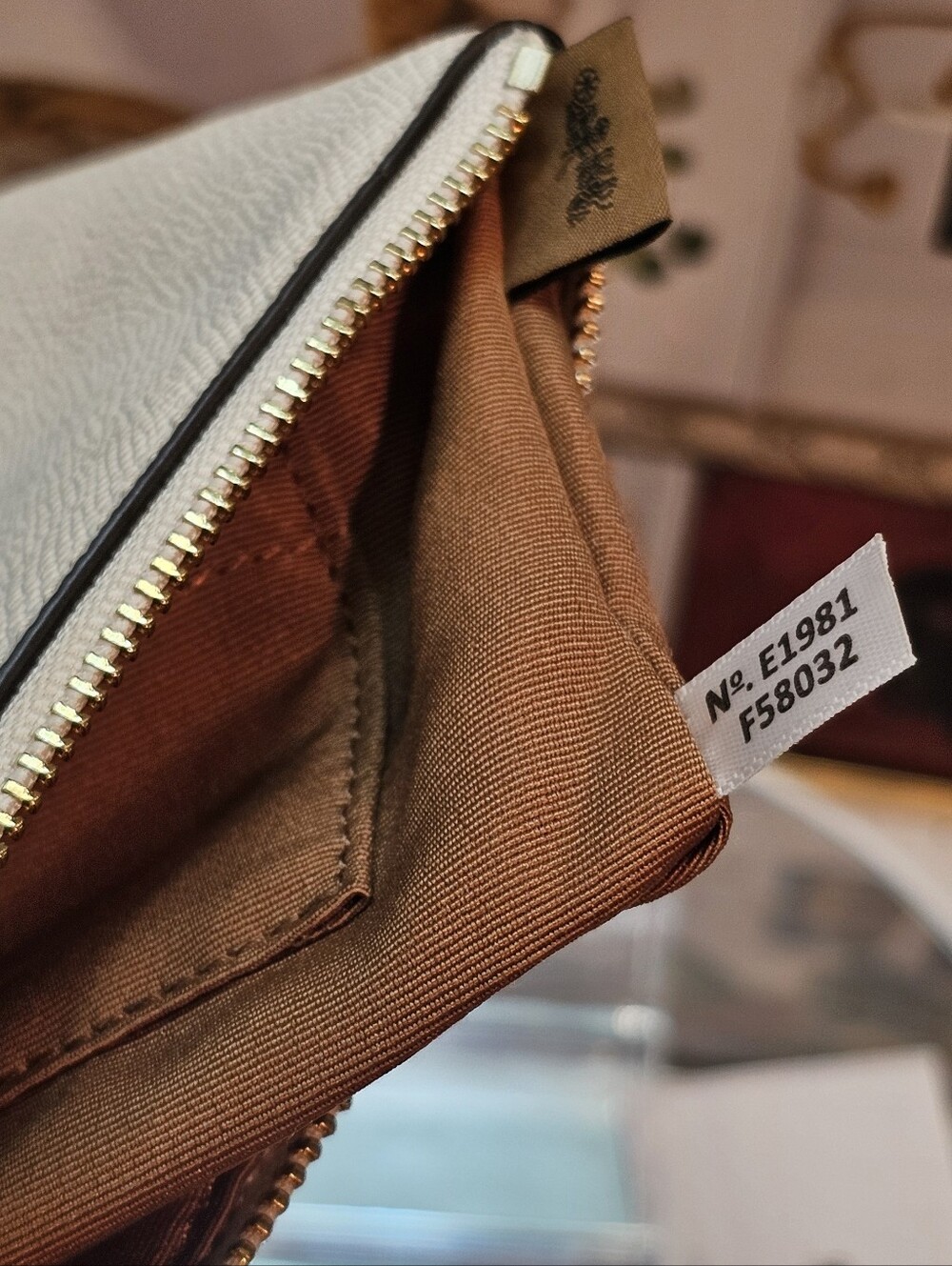 Coach Chalk Cross-Grain Leather Wristlet - Picture 5 of 16